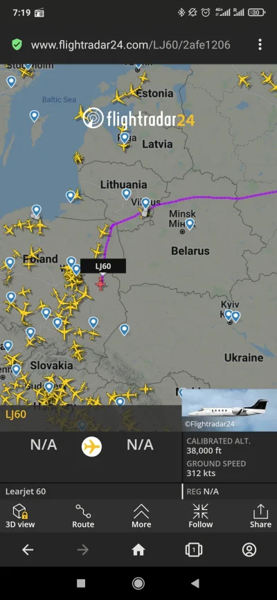 1950M - Kolejny? Leci z Moskwy #ukraina #flightradar24