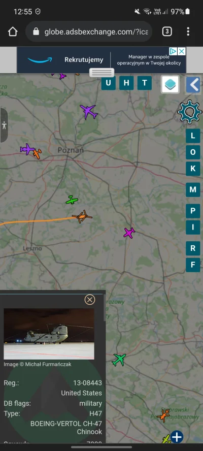 kocz_ownik - #wojna #flightradar24 

Jeden tu a drugi obecnie siedzi we Wrocławiu. By...