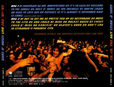 gunsiarz - Na japońskiej edycji albumu Guns N’ Roses „Live Era '87-'93” na pierwszej ...