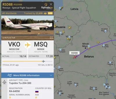 ogrodow_wonsz - Co knujecie smoluchy? ( ͡° ͜ʖ ͡°)
#flightradar24 #rosja #bialorus