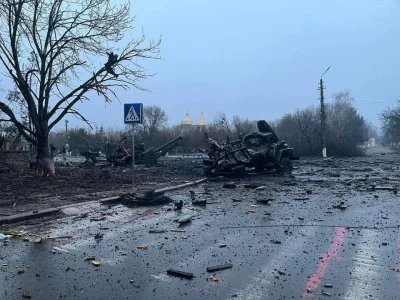 tos-1_buratino - Basztanka, obwód Nikołajew (z po drodze z Chersonia na Odessę). Stra...