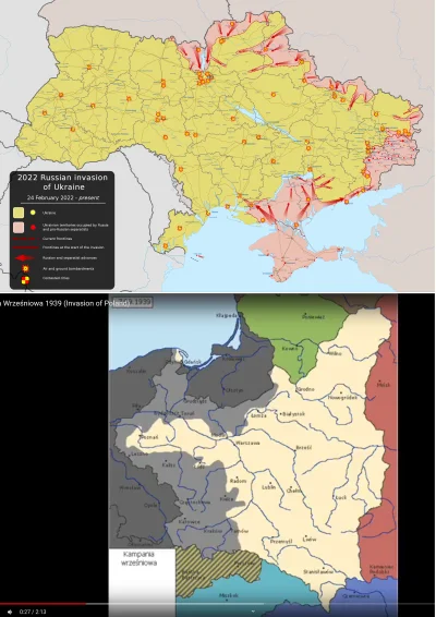 Cierniostwor - Postępy Hitlera po tygodniu walk w Polsce vs postępy putina po tygodni...