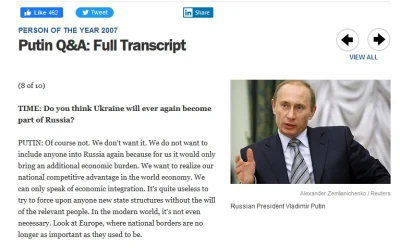 wilku88 - Putin jak Hitler kiedyś, kompulsywny kłamca. Zapytany, czy Ukraina stanie s...