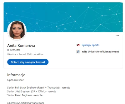 rol-ex - @pinkfloyd12: na linkedin dokładnie samo to zdjęcie jest powiązane z profile...