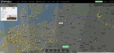 gloszezlewu - Właśnie w tej chwili Ił 76 sobie z Moskwy lecąc przez Białoruś wlatuje ...
