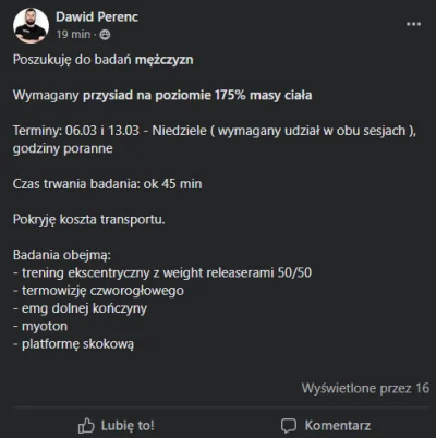 DywanTv - #mikrokoksy Pozwolę sobie wrzucić. Jeśli ktoś spełnia warunki i jest chętny...