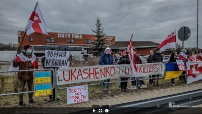 KubaGrom - Terespol. Wczorajszy protest antywojenny Białorusinów mieszkających w Pols...