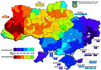 arkadiusz-dudzik - @Ko5aK: Podział polityczny Ukrainy. Nie, nie wszyscy Ukraińcy jedn...