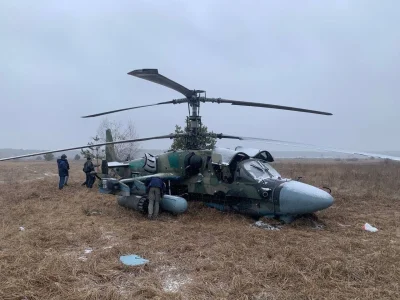 smooker - #ukraina #wojna 
Upadły Ka-52 w rejonie Kijowa