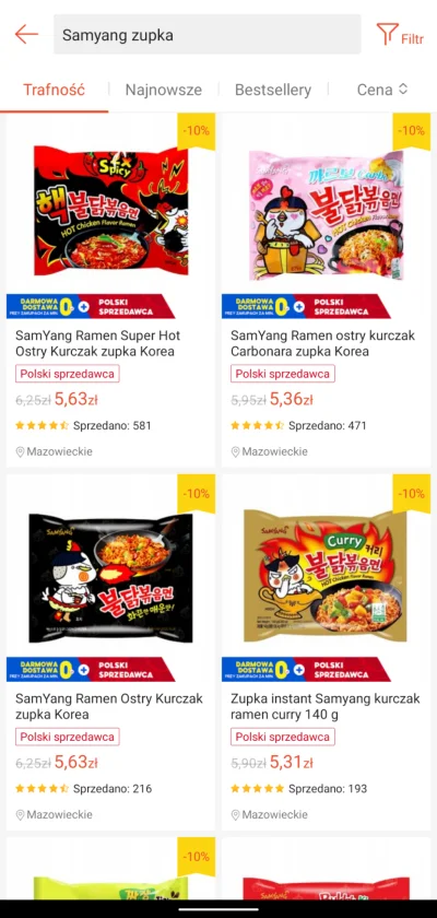 zielonedrzewohehe - @paczelok: na shopee bo tam darmowa dostawa