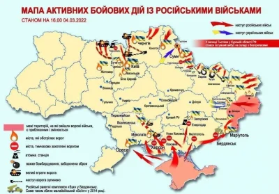 smooker - #ukraina #wojna

Mapa działań wojennych na Ukrainie od godz. 16:00 4 marc...