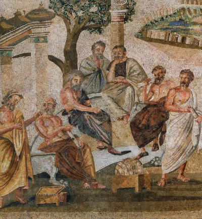 IMPERIUMROMANUM - Rzymska mozaika ukazująca filozofów w Akademii Platona

Rzymska m...