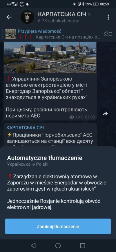 qbaadq - Na telegramie piszą że elektrownia jest pod ukraińską kontrolą, ale teren wo...