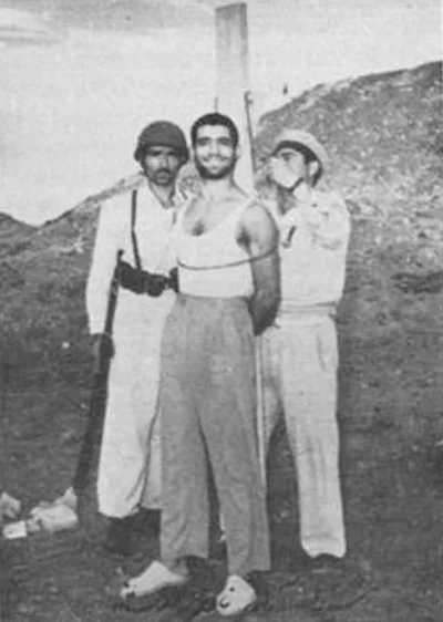 myrmekochoria - Oficer irańskiej marynarki wojennej uśmiecha się do fotografa przed s...