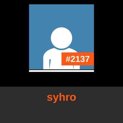 b.....s - @syhro: to Ty zajmujesz dzisiaj miejsce #2137 w rankingu! 
#codzienny2137mi...
