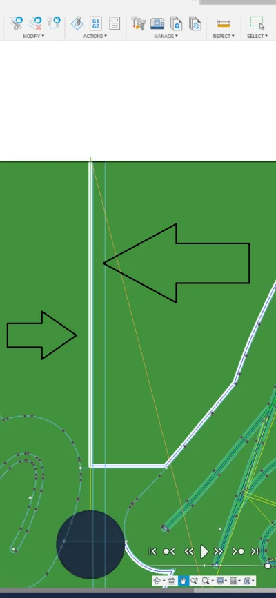 futbolowiecc - Czemu ścieżka narzędzia w #fusion360 zaczyna się w ten sposób? Kontur ...