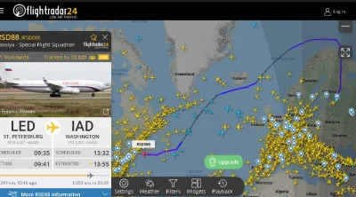 badtek - Rządowy ruski Ił leci do Waszyngtonu, po co?
https://www.flightradar24.com/...