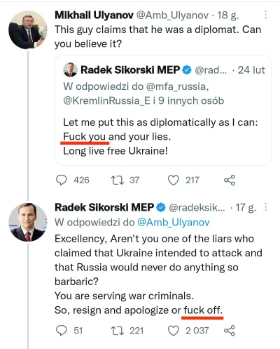 shoananas - Ruscy to barbarzyńcy, a Radek to patus. Sikorski nie ma klasy europejskie...