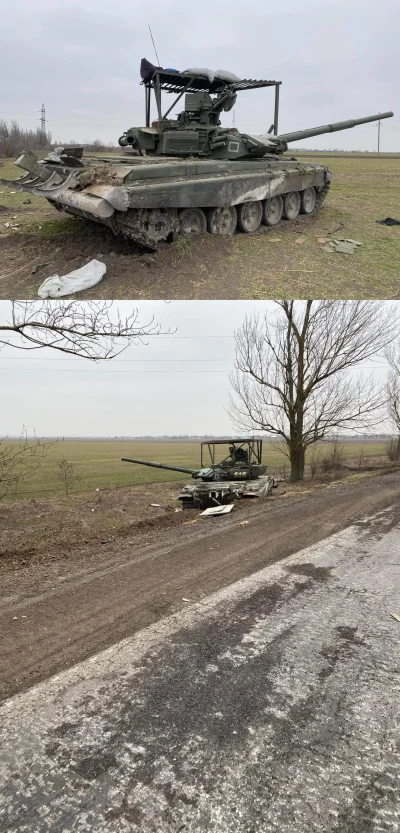 QoTheGreat - Dwa porzucone T-90A
#Ukraine: Two T-90A, both with the famous "Javelin ...
