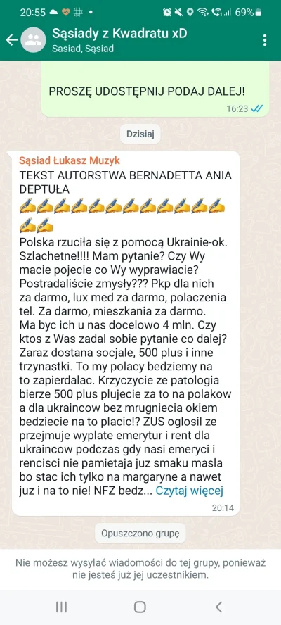 Z0m0wi3c - Czaicie o mi "sąsiad" wysłał na watspir 10minu temu? 

Parę dni temu ja wy...