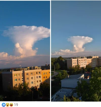 elblag007 - Chmura nad Elblagiem przypominająca grzyb atomowy #elblag #polska #chmura