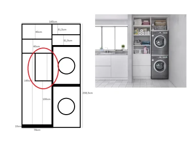 emka07 - Mirki, do pralni chciałabym zamówić zabudowę na wymiar. Zarysowałam sobie ws...