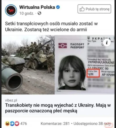 Tratak - Hehe, bo wiecie, śmianie się z transa jest spoko xD
#polityka #ukraina