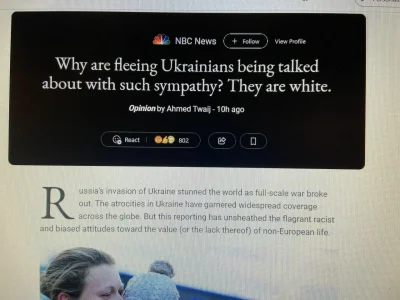 fakoff - #ukraina #wojna

NBC już nie lubi Ukrainców bo są zbyt biali
