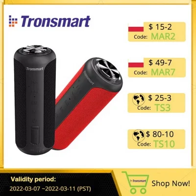 duxrm - Wysyłka z magazynu: PL
Tronsmart T6 Plus Upgraded Version Bluetooth 5.0 Spea...