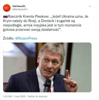 Grandek - Rozumiem ze już Ukraina nie jest faszystowska, nie buduje broni nuklearnej ...