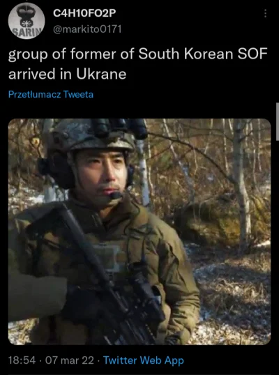 tomosano - "Byli" żołnierze koreańskich jednostek specjalnych są już w Ukrainie

#ukr...