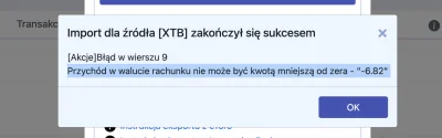 cezx - @kalkulatorgieldowy: Podczas importu otrzymuje taki błąd, to coś z aplikacją c...