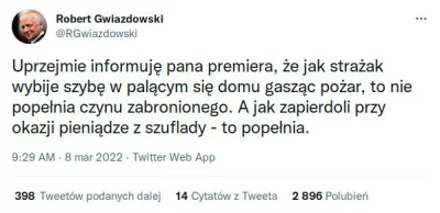 Szalonytarocista - Gwiazdowski odpowiada Morawieckiemu.