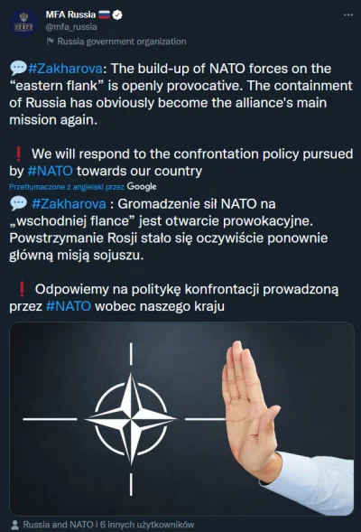 PanBulibu - Ruscy już otwarcie mówią o prowokacji NATO, robi się coraz ciekawiej...
...