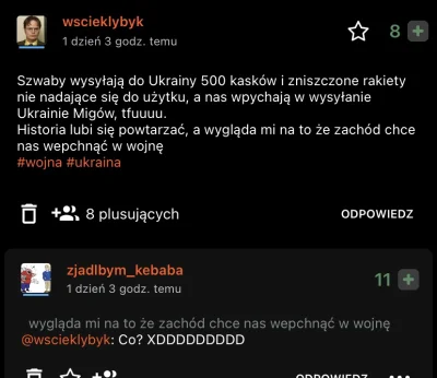 wscieklybyk - Jak pisałem to przedwczoraj to pajace typu @zjadlbym_kebaba mnie wysmie...