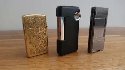 skaza - @GothBoyy666 zippo slim, dupont hooked, sarome. Nie jestem kolekcjonerem, tak...