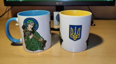 Hiter - Mam dwa takie kubeczki z nieoficjalną patronką Ukrainy, ktoś chętny? #wojna #...