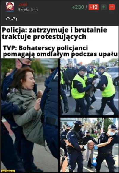 Opipramoli_dihydrochloridum - @ws60: policyjna "brutalność" w Polsce. Noszą protestuj...