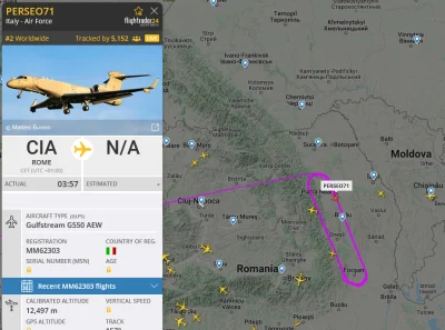 pan-audytor - Zwiadu z Włoch jeszcze nie widziałem! #flightradar24 #ukraina #rosja #w...