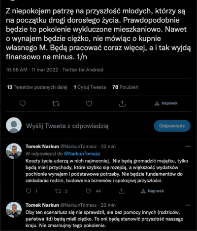 tonamini - Widocznie nawet Pan Tomasz Narkun jest niezbyt pozytywnie nastawiony do na...