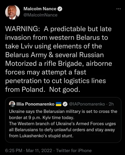klossser - Źródła ukraińskie: Atak z Białorusi dziś od 21 (U nas 20)

Kierunek Lwów i...