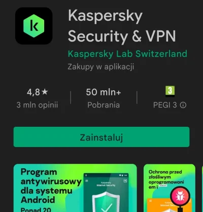 grigori - Kaspersky zmienił sobie nazwę, że niby nie onuce xD #android #antywirus