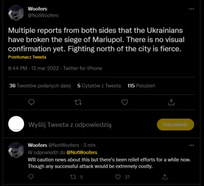 mel0nik - Pojawiają się niepotwierdzone informacje, że obrońcy Mariupola przełamali o...