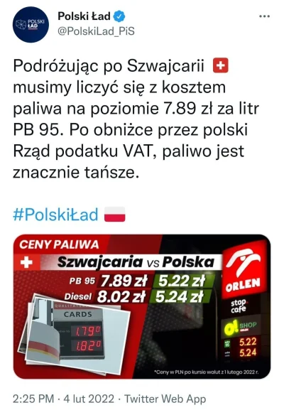 Ksemidesdelos - kilka tygodni temu pisowskie media porównywały ceny w Polsce i Szwajc...