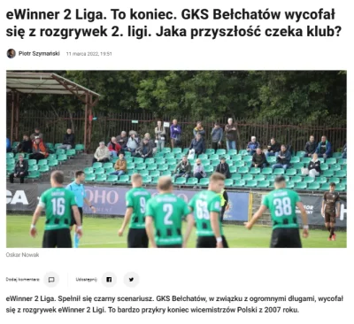 Krzysieek26 - > Komunikat klubu: GKS "Bełchatów" S.A. informuje jednocześnie, iż z uw...