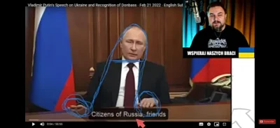 a.....z - Gość analizuje mowę ciała Putina 
https://youtu.be/mVlvIT8sL3Y
... i zrobił...