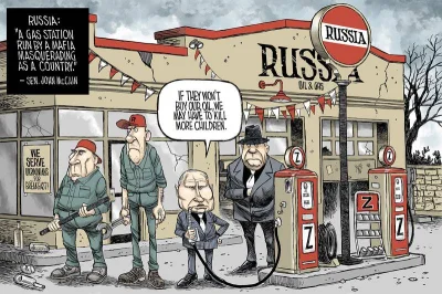 unfal - Ależ to jest dobre:

Rosja to stacja benzynowa, prowadzona przez mafię, która...