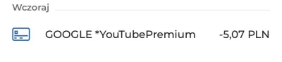 O2O2122 - YouTube Premium na sposób Argentyński kosztuje 4,80 po przewalutowaniu 5,07...