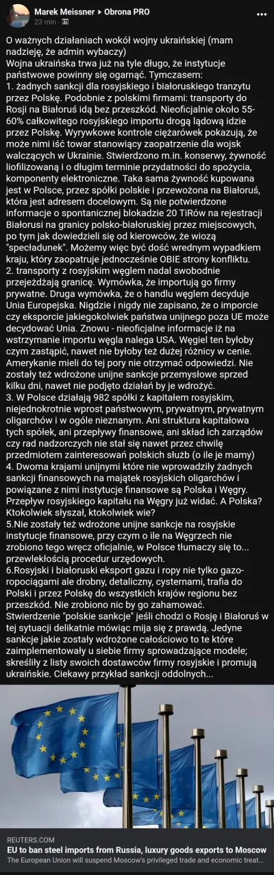 bijotai - Ja tylko wrzucę w kwestii dyskusji o sankcjach.
#ukraina #wojna #rosja #bi...