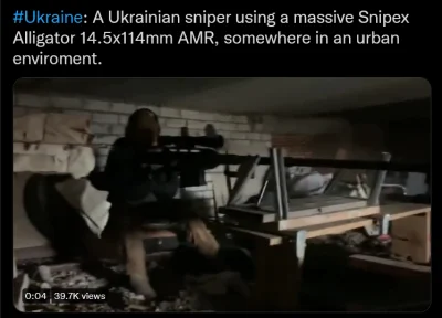 tomosano - Ukraiński snajper z potężnym karabinem Snipex Alligator 14.5x114mm AMR

...